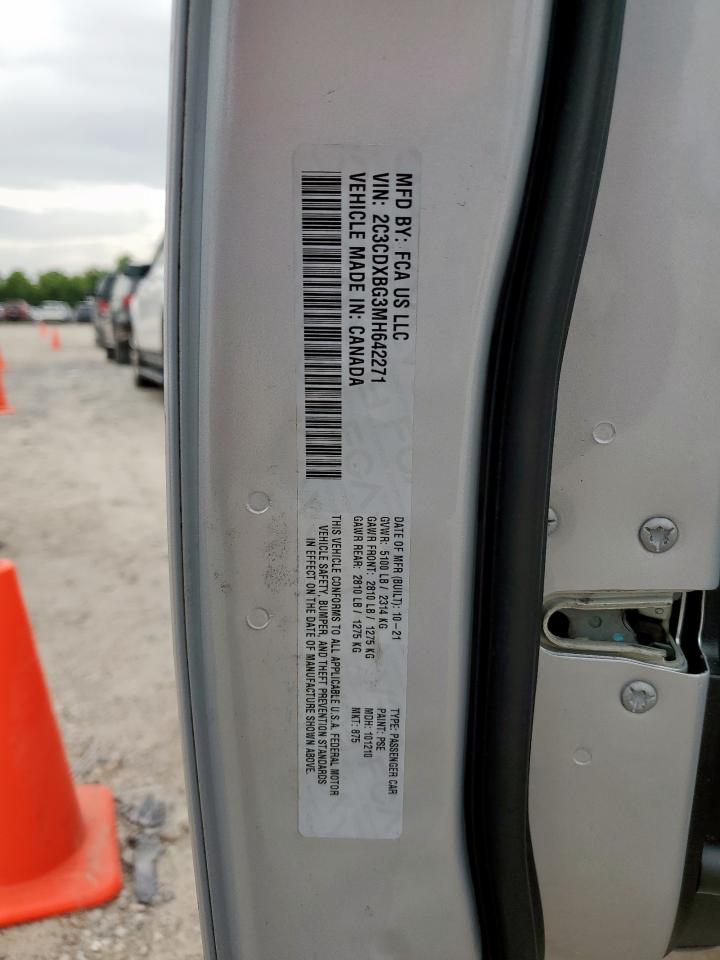 2021 Dodge Charger Sxt VIN: 2C3CDXBG3MH642271 Lot: 65255275