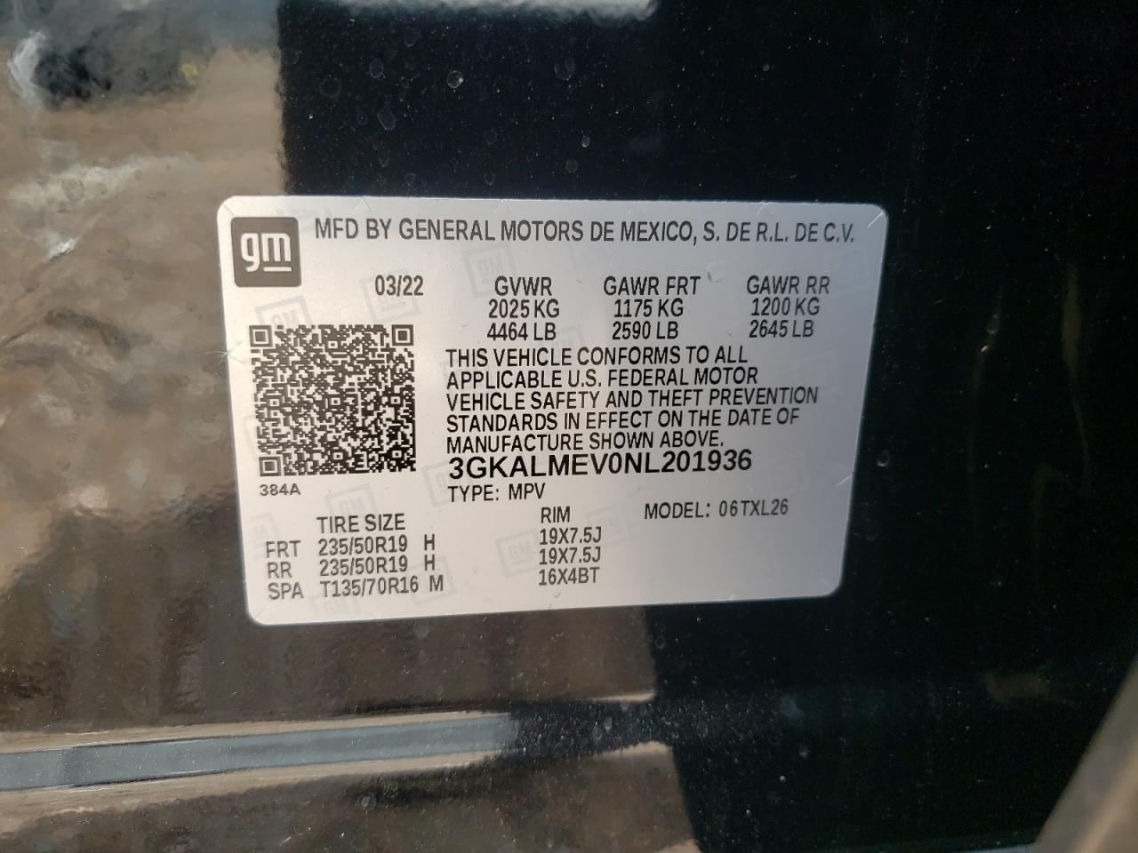 2022 GMC Terrain Sle VIN: 3GKALMEV0NL201936 Lot: 63445085