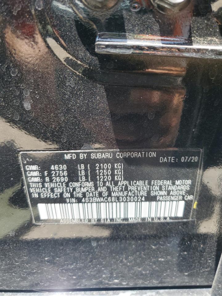 2020 Subaru Legacy Premium VIN: 4S3BWAC68L3030024 Lot: 63485875