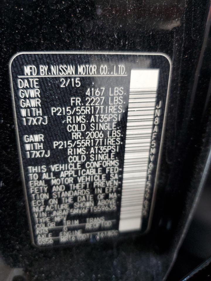 2015 Nissan Juke S VIN: JN8AF5MV6FT559635 Lot: 64949255