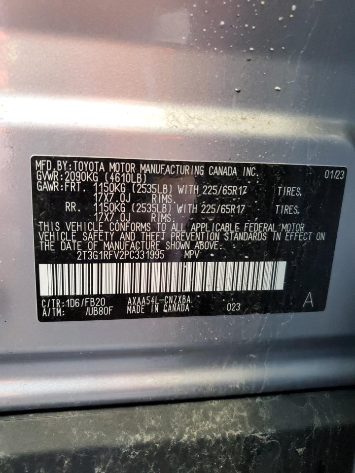 2T3G1RFV2PC331995 2023 Toyota Rav4 Le