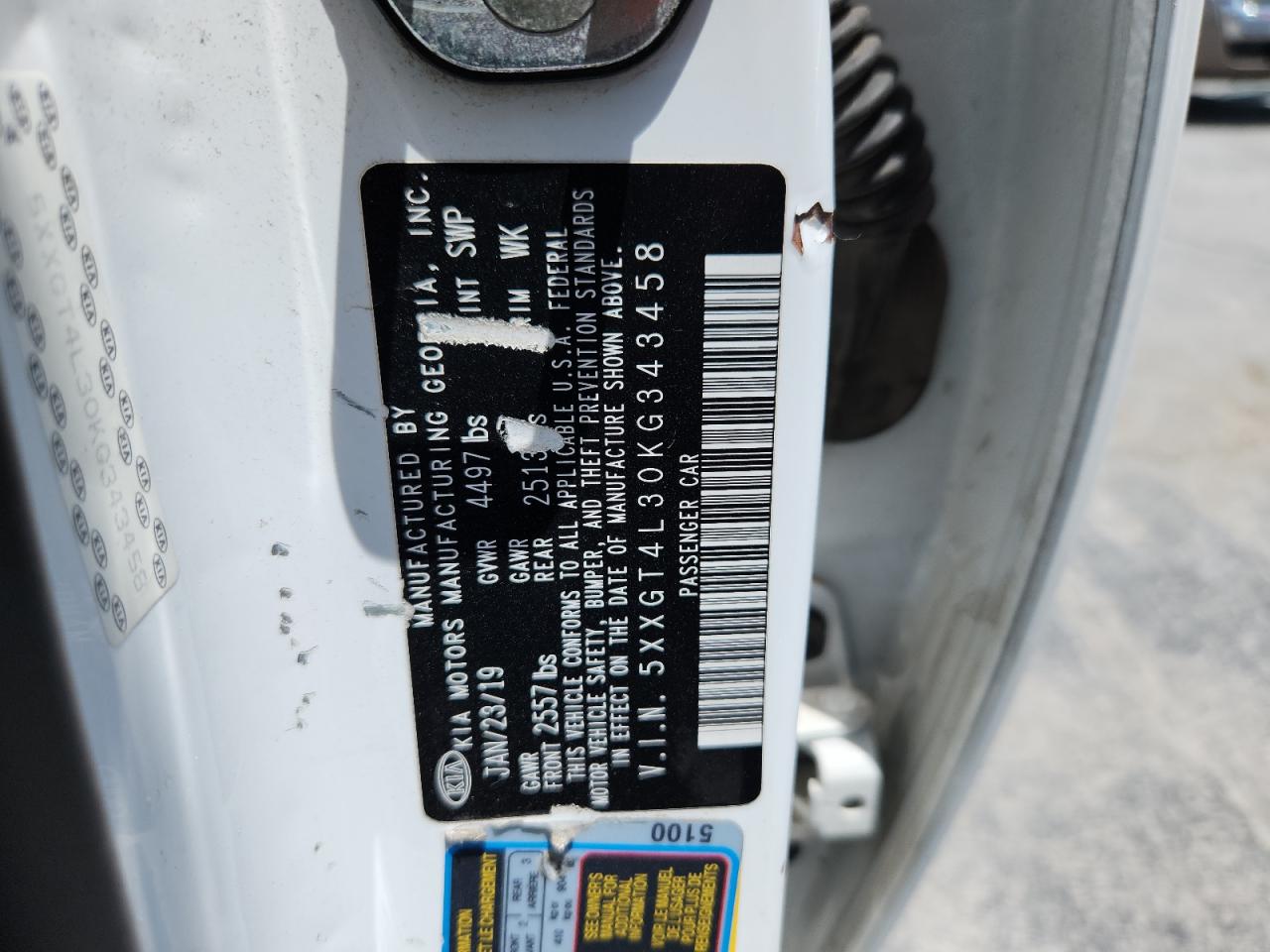 2019 Kia Optima Lx VIN: 5XXGT4L30KG343458 Lot: 64612735