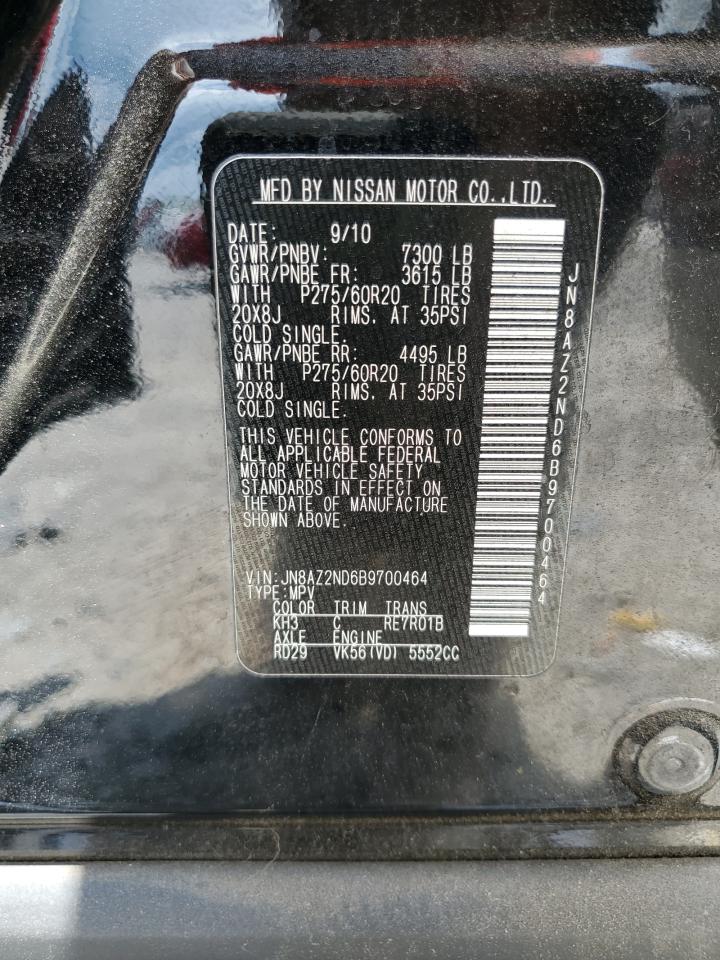 2011 Infiniti Qx56 VIN: JN8AZ2ND6B9700464 Lot: 66803135