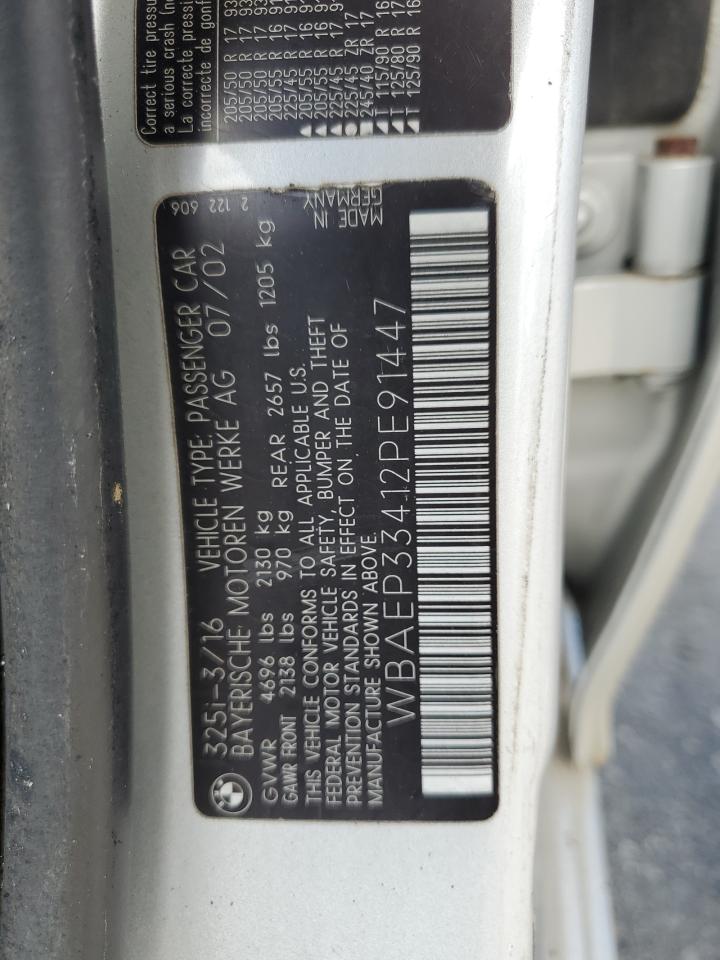 2002 BMW 325 Xit VIN: WBAEP33412PE91447 Lot: 64451195