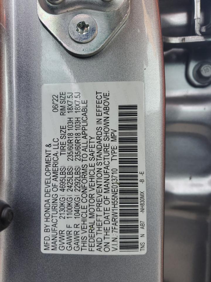 2022 Honda Cr-V Ex VIN: 7FARW1H55NE013710 Lot: 65019305