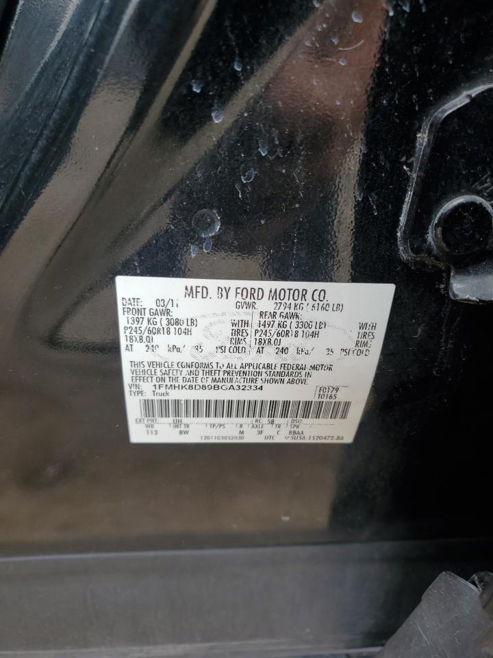 2011 Ford Explorer Xlt VIN: 1FMHK8D89BGA32334 Lot: 64093895