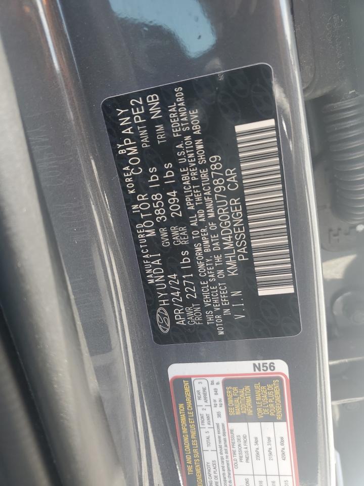 2024 Hyundai Elantra Sel VIN: KMHLM4DG0RU798789 Lot: 65547165