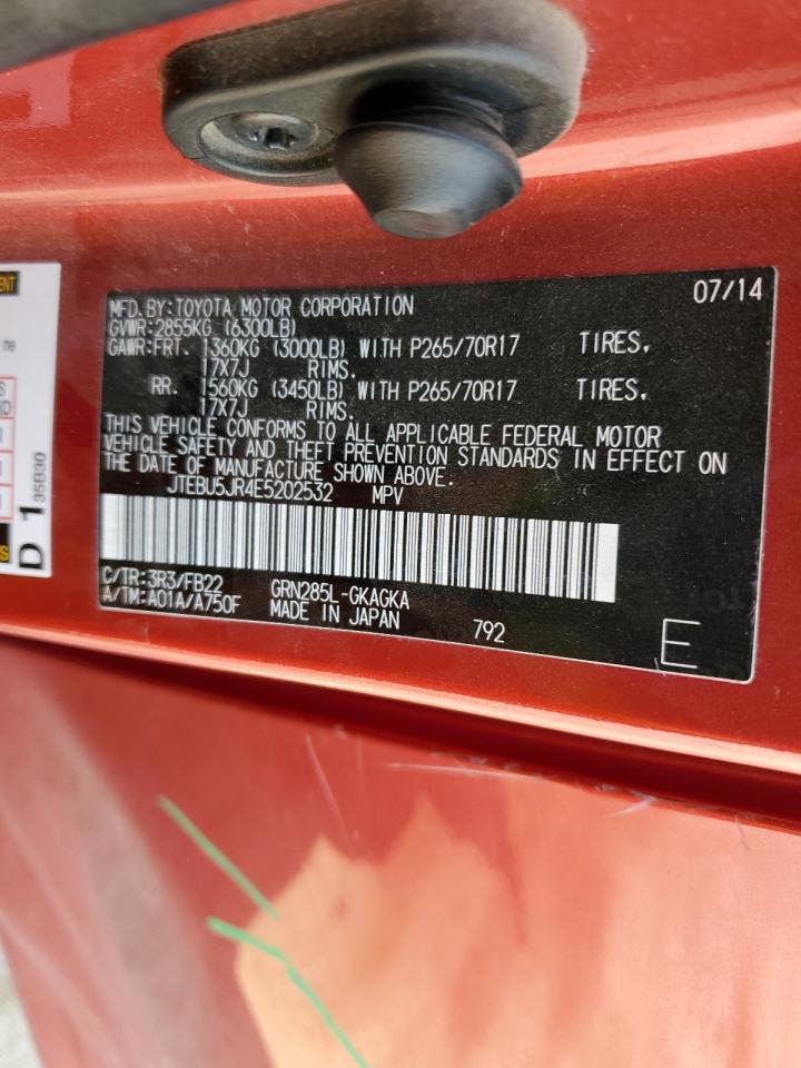2014 Toyota 4Runner Sr5 VIN: JTEBU5JR4E5202532 Lot: 64664175