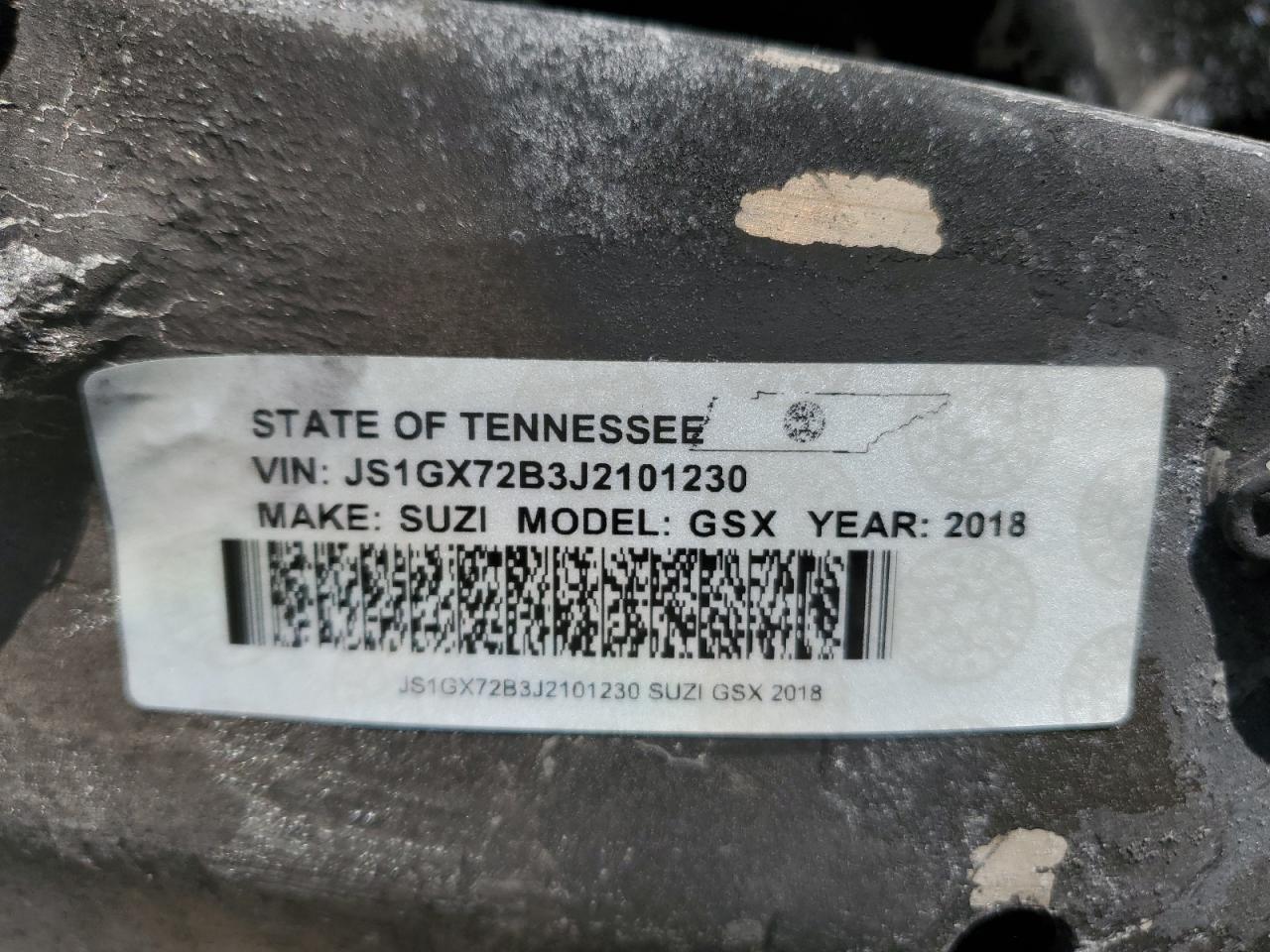 js1gx72b3j2101230 JS1GX72B3J2101230 2018 Suzuki Gsx1300 Ra