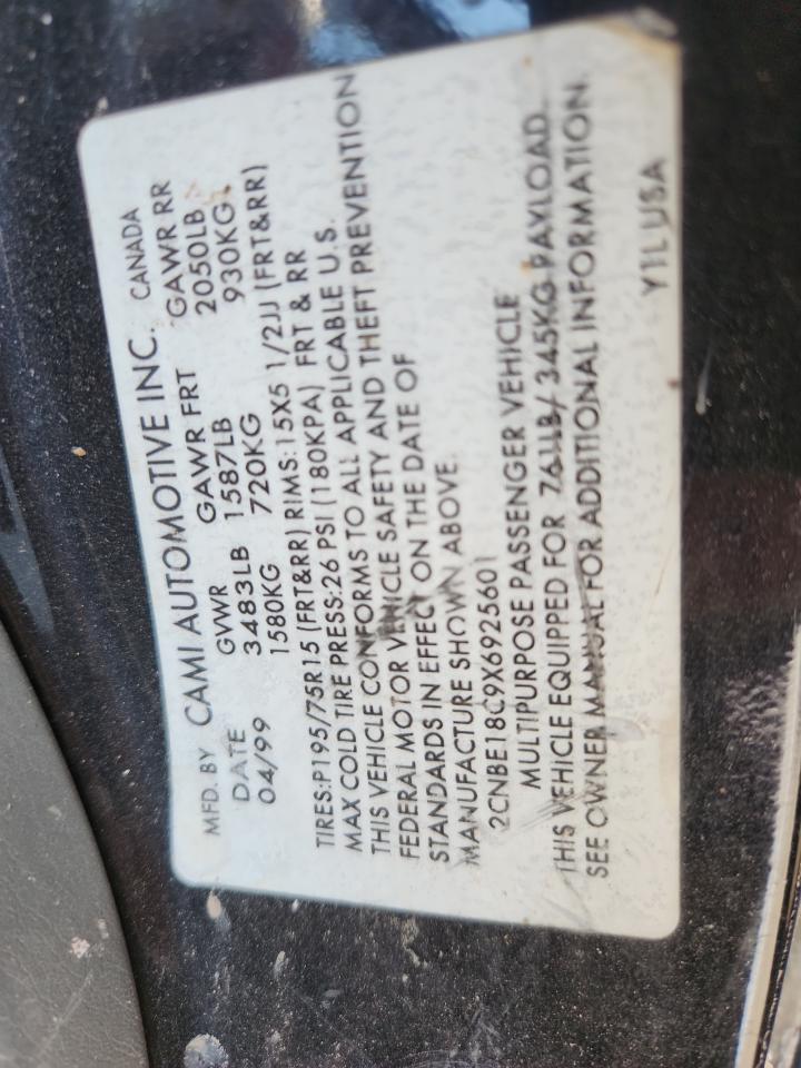 1999 Chevrolet Tracker VIN: 2CNBE18C9X6925601 Lot: 65270055