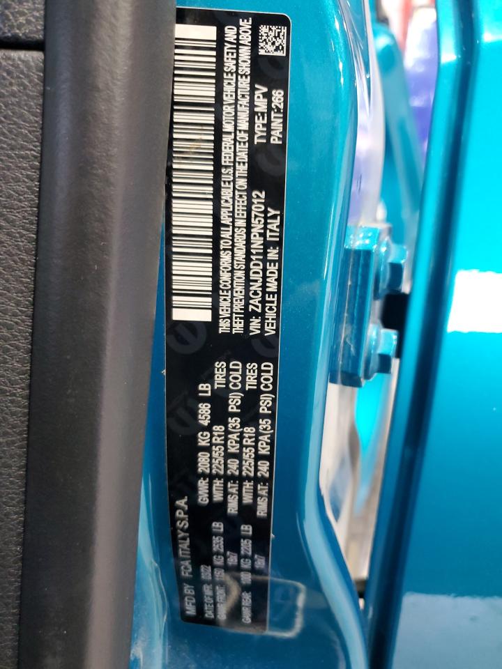 2022 Jeep Renegade Limited VIN: ZACNJDD11NPN57012 Lot: 63289475