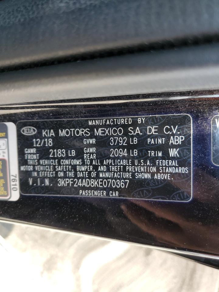 2019 Kia Forte Fe VIN: 3KPF24AD8KE070367 Lot: 64689795