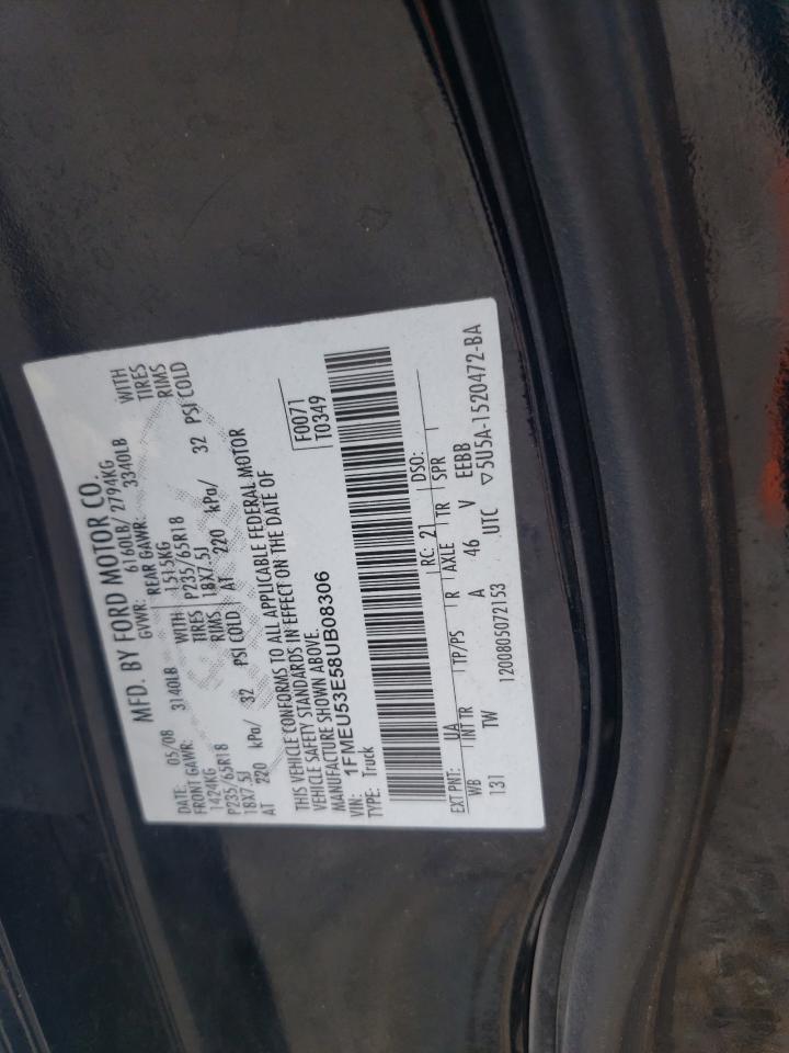 2008 Ford Explorer Sport Trac Limited VIN: 1FMEU53E58UB08306 Lot: 66154715