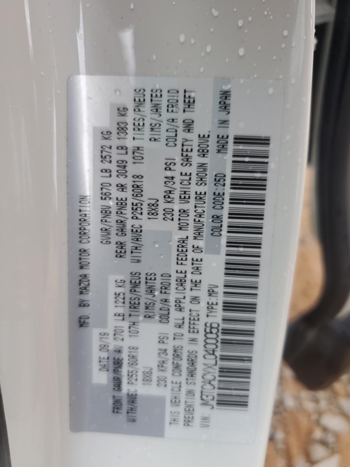 2020 Mazda Cx-9 Touring VIN: JM3TCACYXL0400056 Lot: 66186125