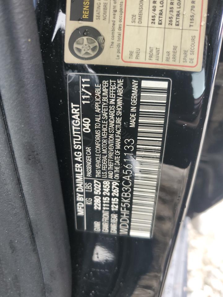 2012 Mercedes-Benz E 350 VIN: WDDHF5KB3CA561133 Lot: 65014685
