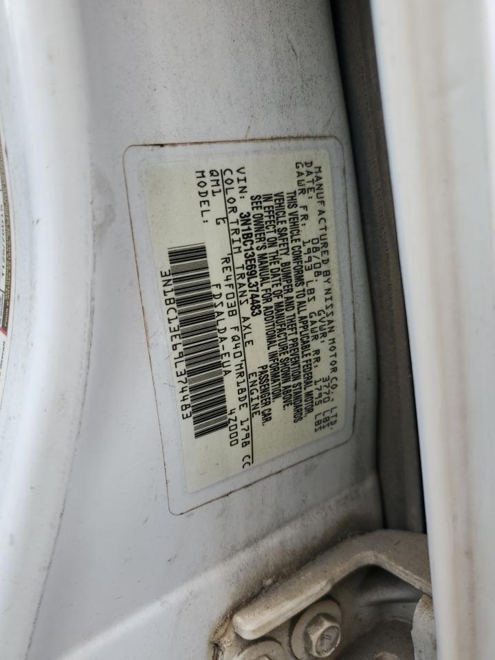 2009 Nissan Versa S VIN: 3N1BC13E69L374483 Lot: 64799505