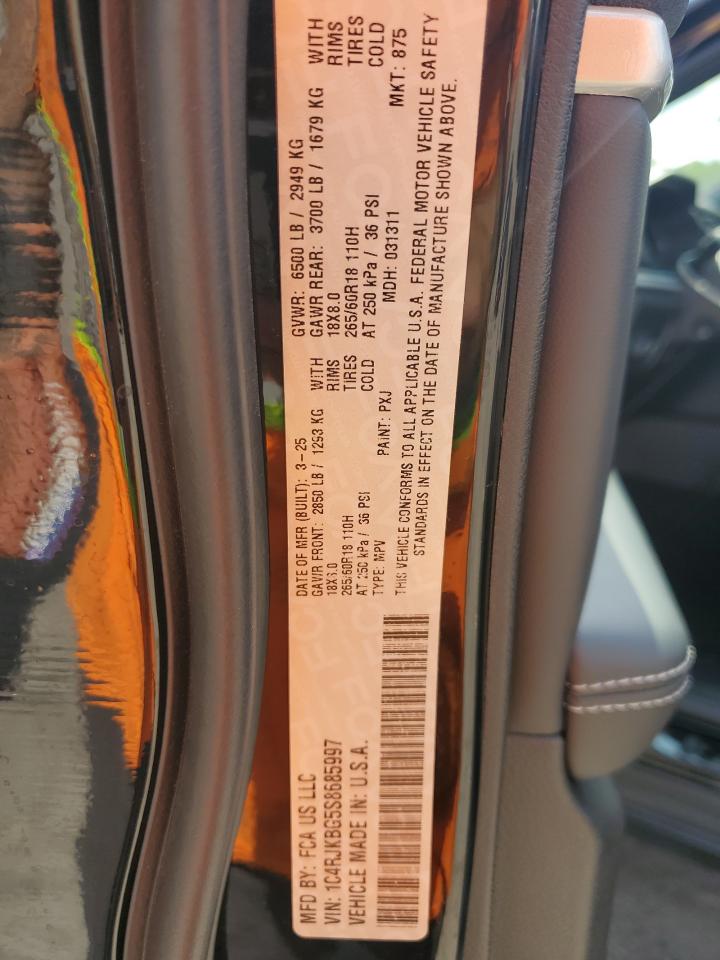 2025 Jeep Grand Cherokee L Limited VIN: 1C4RJKBG5S8685997 Lot: 66673935