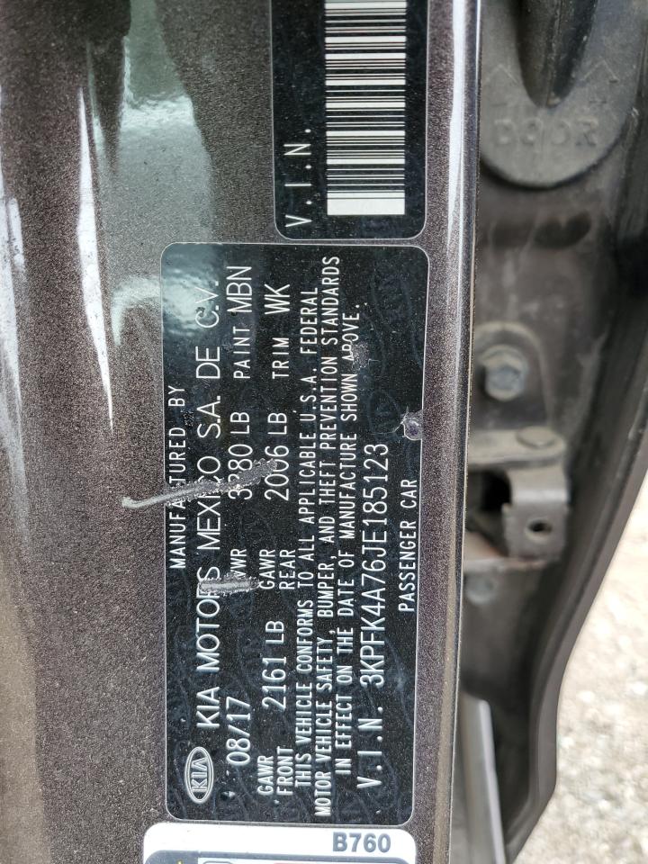 2018 Kia Forte Lx VIN: 3KPFK4A76JE185123 Lot: 65791115