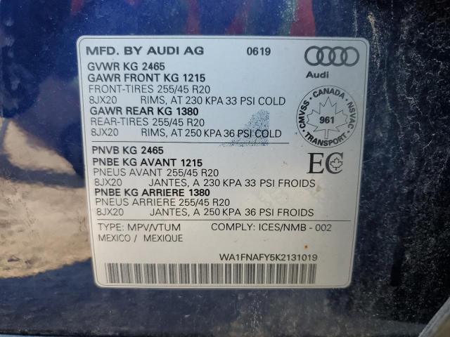 2019 AUDI Q5 TECHNIK S-LINE  