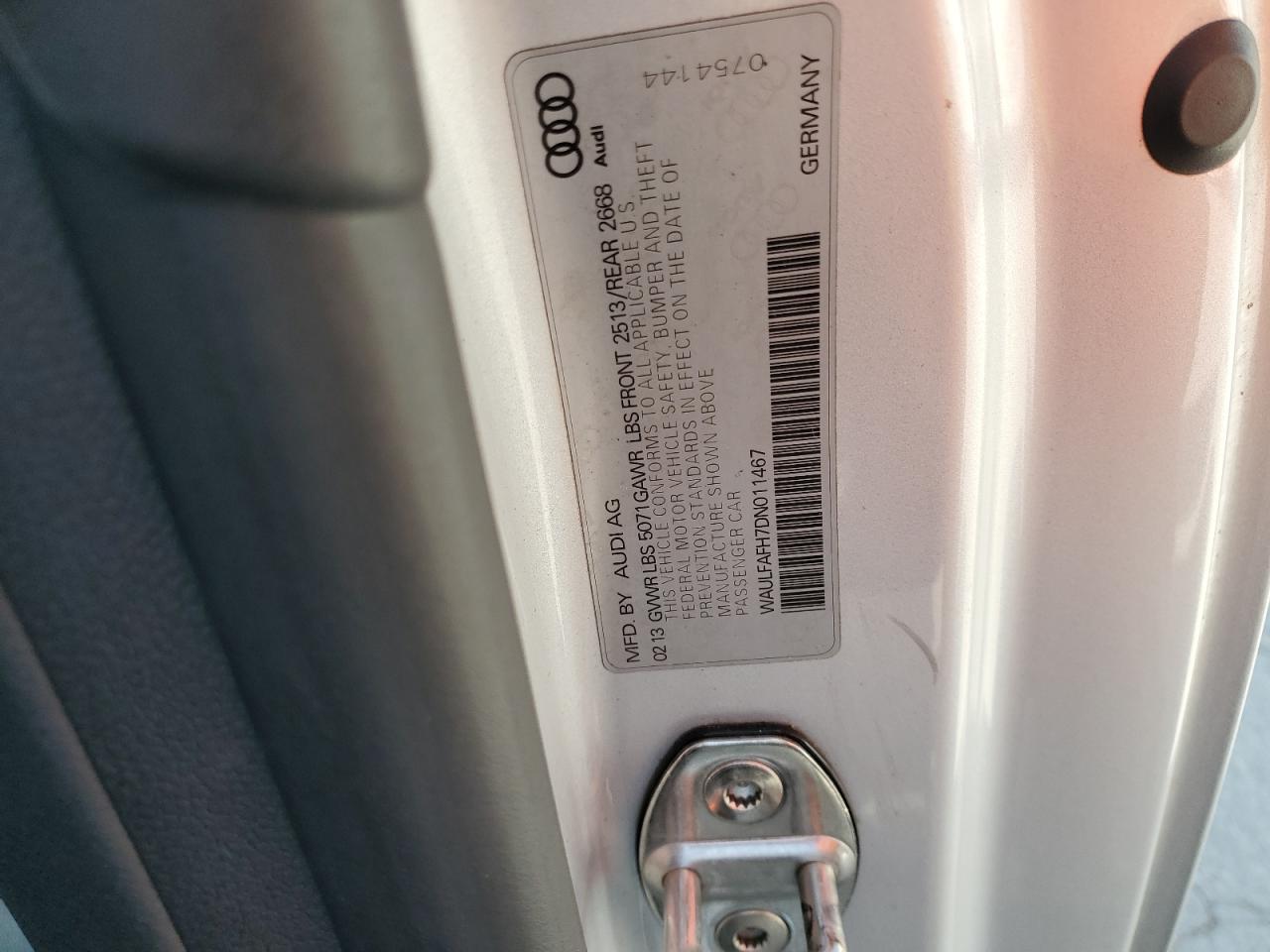 2013 Audi A5 Premium Plus VIN: WAULFAFH7DN011467 Lot: 64823185