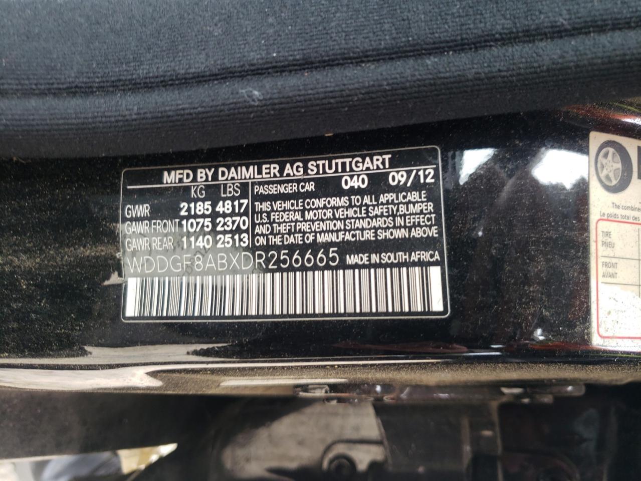 2013 Mercedes-Benz C 300 4Matic VIN: WDDGF8ABXDR256665 Lot: 64258295