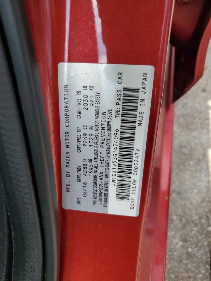 2016 Mazda 6 Touring VIN: JM1GJ1V53G1474096 Lot: 65391255