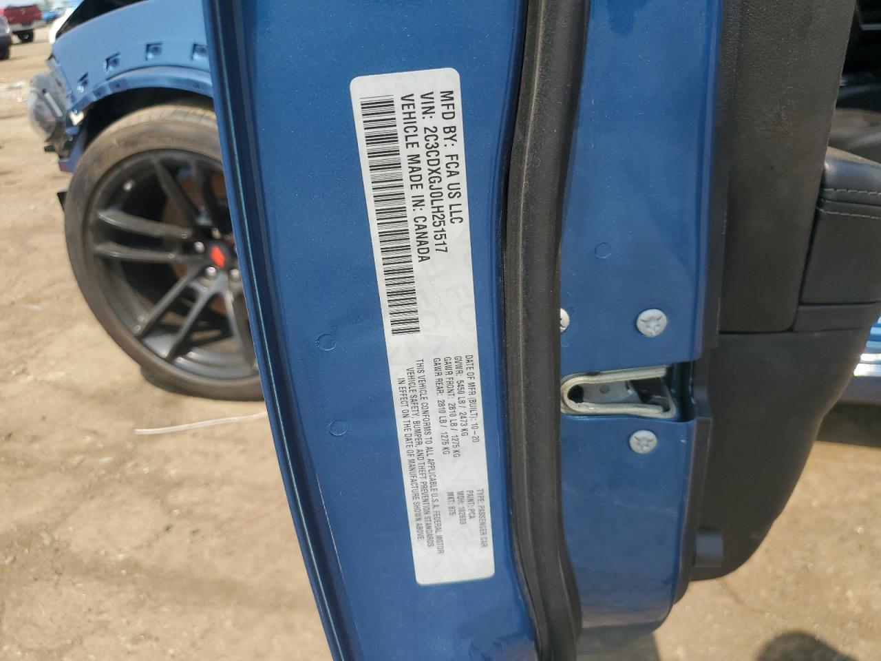 2020 Dodge Charger Scat Pack VIN: 2C3CDXGJ0LH251517 Lot: 64448165