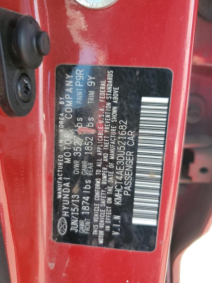 2013 Hyundai Accent Gls VIN: KMHCT4AE3DU521682 Lot: 65488025
