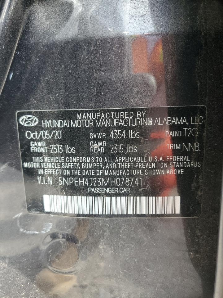2021 Hyundai Sonata Limited VIN: 5NPEH4J23MH078741 Lot: 65247785