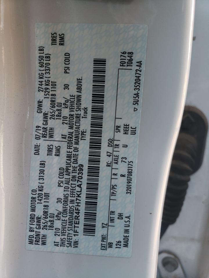2019 Ford Ranger Xl VIN: 1FTER4FH7KLA70399 Lot: 64138795