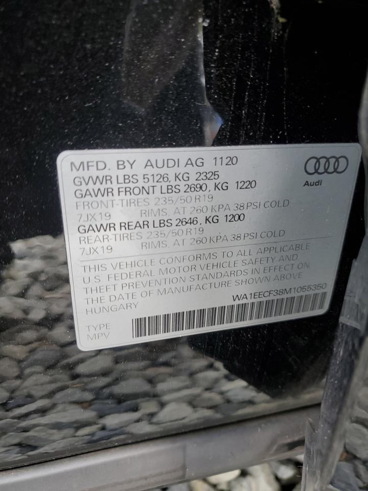 2021 Audi Q3 Premium Plus S Line 45 VIN: WA1EECF38M1055350 Lot: 63125955