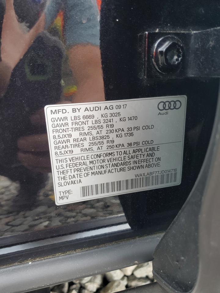2018 Audi Q7 Premium Plus VIN: WA1LABF77JD014718 Lot: 63230515