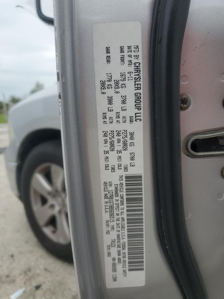 2011 Dodge Ram 1500 VIN: 1D7RB1GT8BS696515 Lot: 64394235