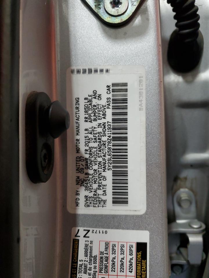 2008 Pontiac Vibe VIN: 5Y2SL65878Z411937 Lot: 66230845