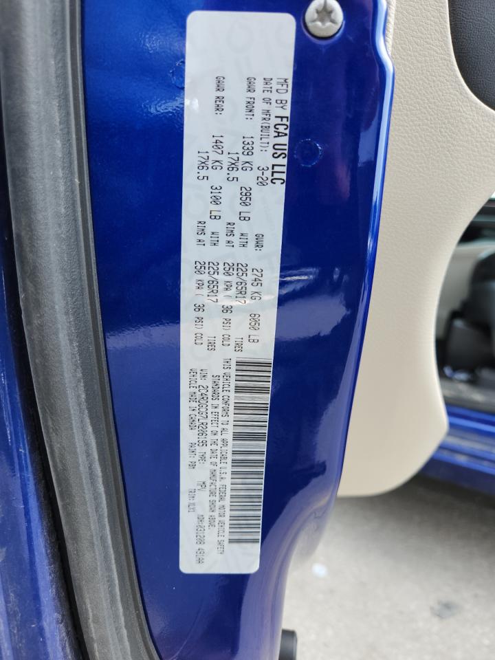 2020 Dodge Grand Caravan Sxt VIN: 2C4RDGCG7LR206195 Lot: 66527655