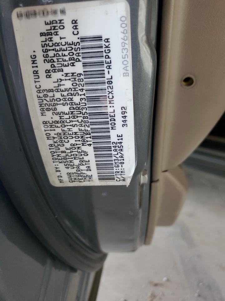 2003 Toyota Avalon Xl VIN: 4T1BF28B53U314289 Lot: 64267425