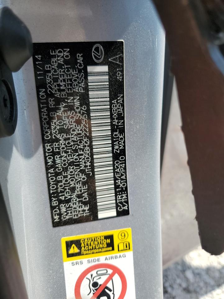 2015 Lexus Ct 200 VIN: JTHKD5BH2F2225576 Lot: 65607705