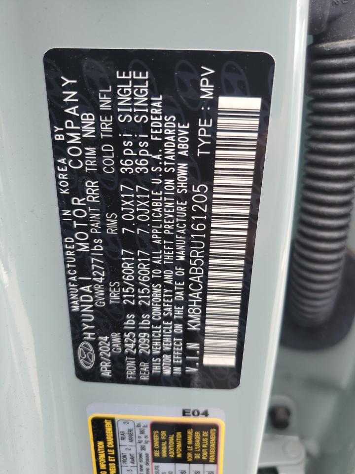 km8hacab5ru161205 KM8HACAB5RU161205 2024 Hyundai Kona Se