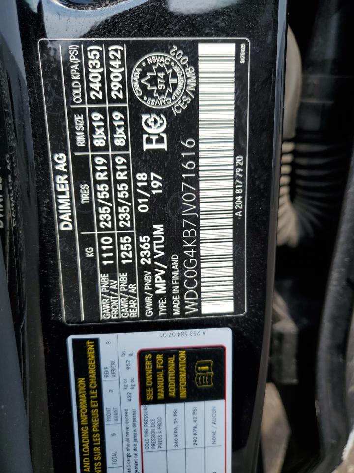 2018 Mercedes-Benz Glc 300 4Matic VIN: WDC0G4KB7JV071616 Lot: 63989005