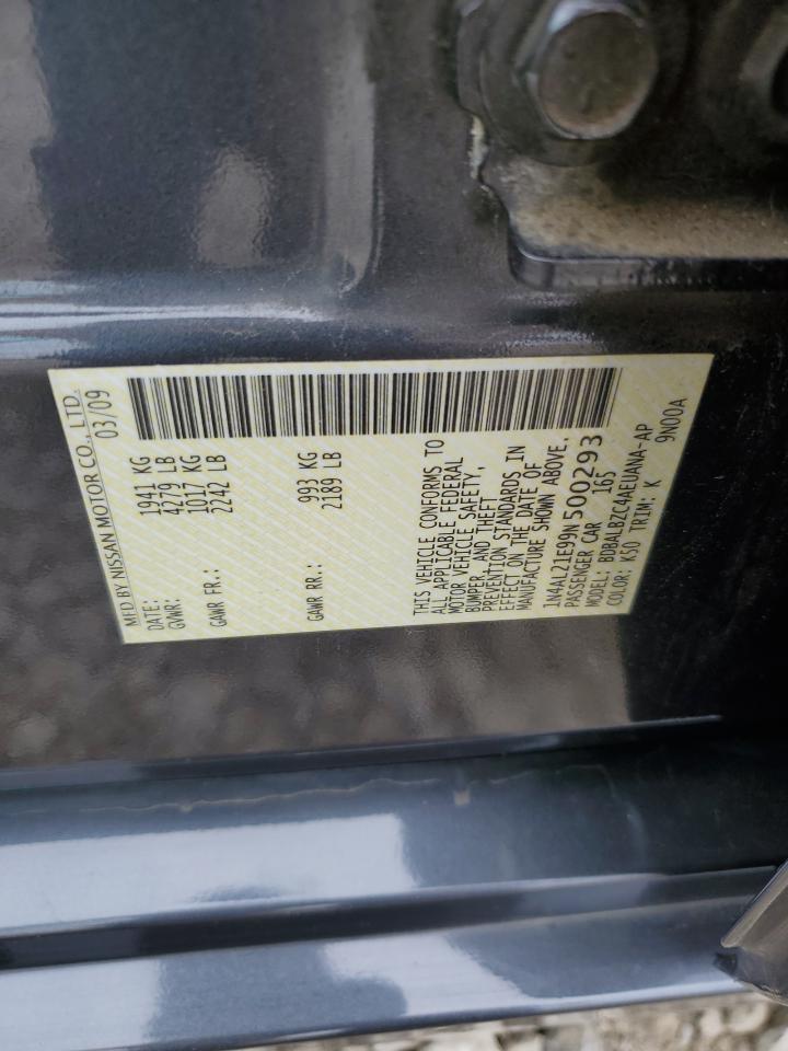 2009 Nissan Altima 2.5 VIN: 1N4AL21E99N500293 Lot: 65120535