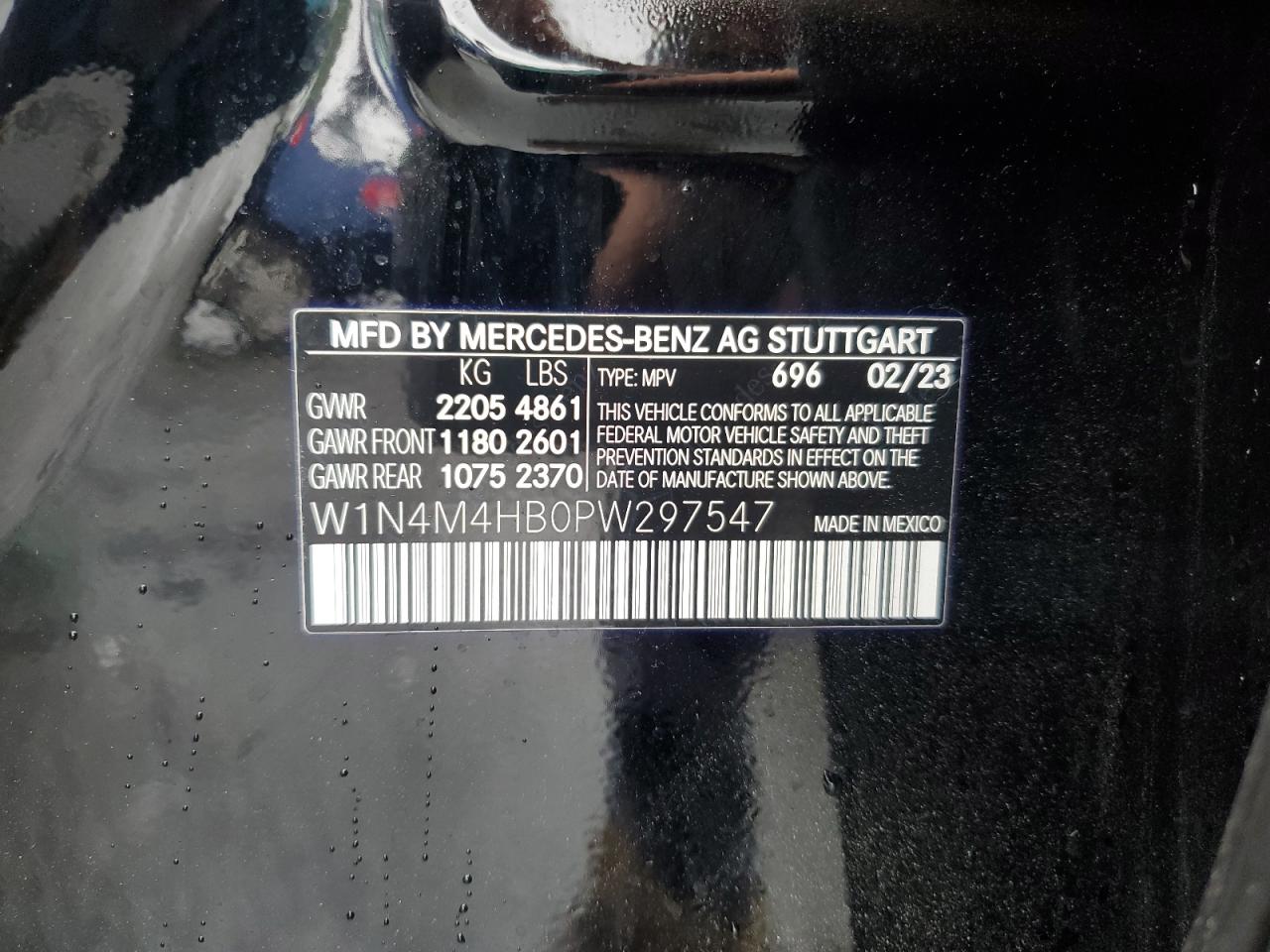2023 Mercedes-Benz Glb 250 4Matic VIN: W1N4M4HB0PW297547 Lot: 63612585