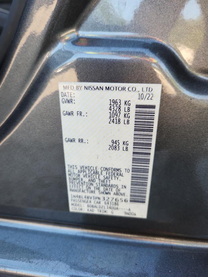 2023 Nissan Altima S VIN: 1N4BL4BV3PN327656 Lot: 65409325