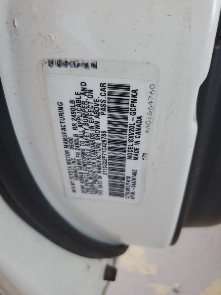 2001 Toyota Camry Solara Se VIN: 2T1CG22P71C429786 Lot: 63567095