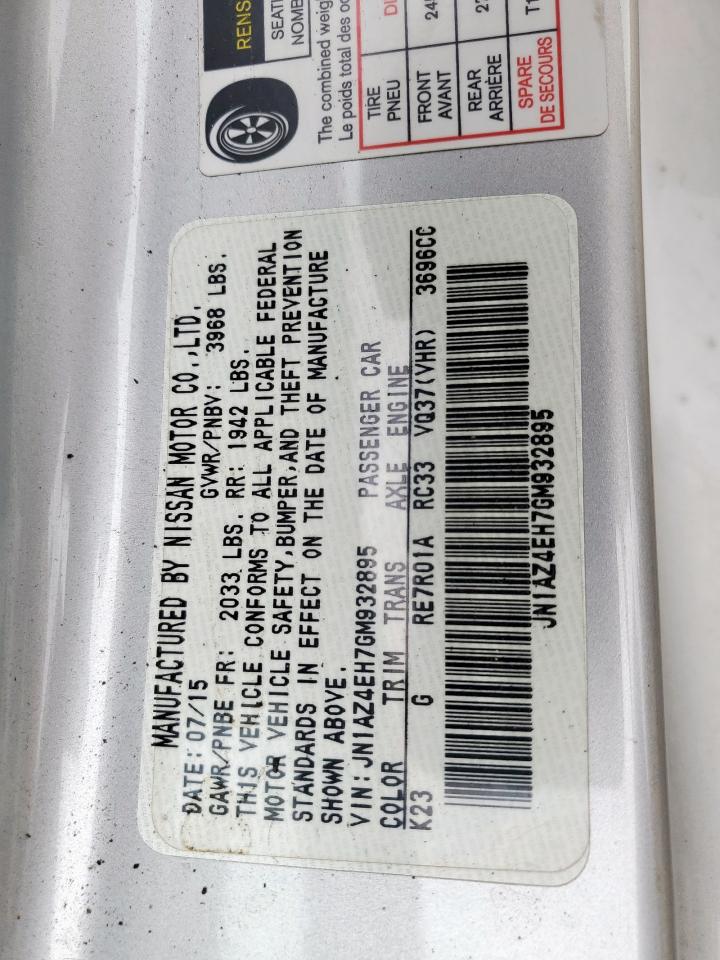 2016 Nissan 370Z Base VIN: JN1AZ4EH7GM932895 Lot: 61589545