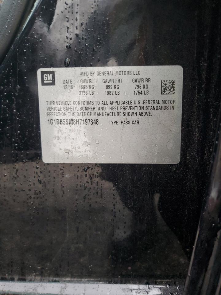 2017 Chevrolet Cruze Ls VIN: 1G1BB5SM8H7197348 Lot: 62966805