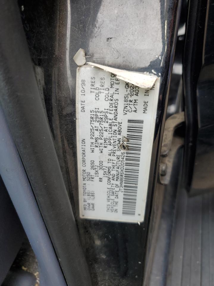 1999 Toyota 4Runner Sr5 VIN: JT3HN86R6X0205426 Lot: 65278395