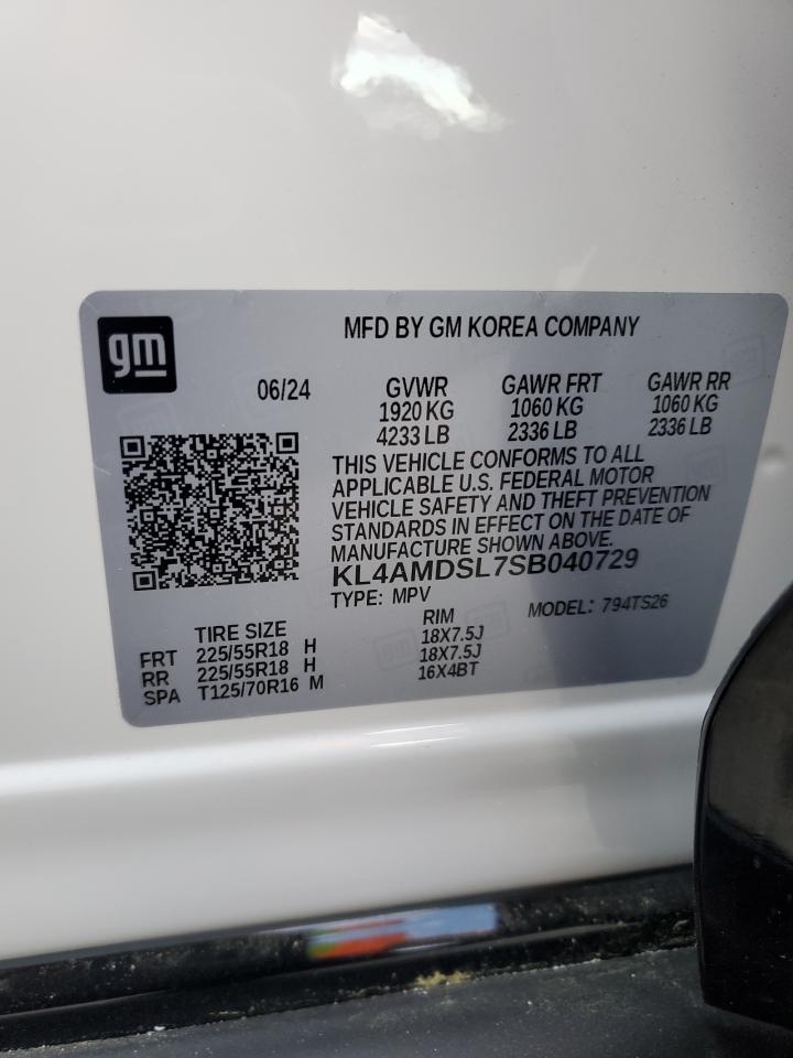 kl4amdsl7sb040729 KL4AMDSL7SB040729 2025 Buick Encore Gx Sport Touring