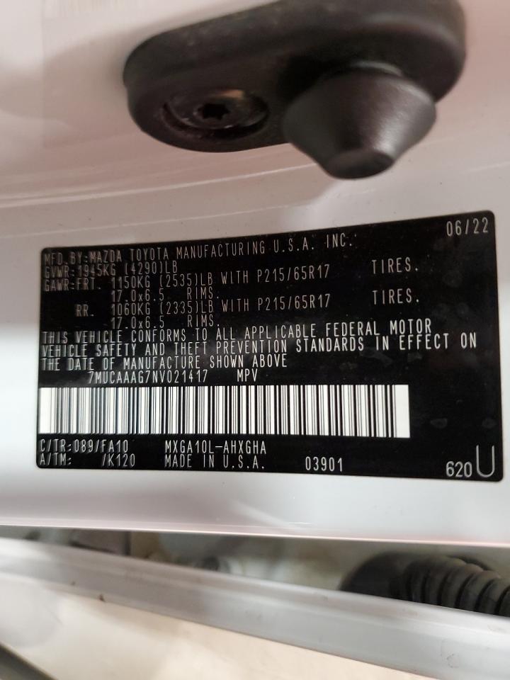 2022 Toyota Corolla Cross Le VIN: 7MUCAAAG7NV021417 Lot: 66394575