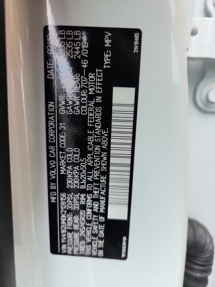 2019 Volvo Xc40 T5 R-Design VIN: YV4162UM0K2128156 Lot: 63665795