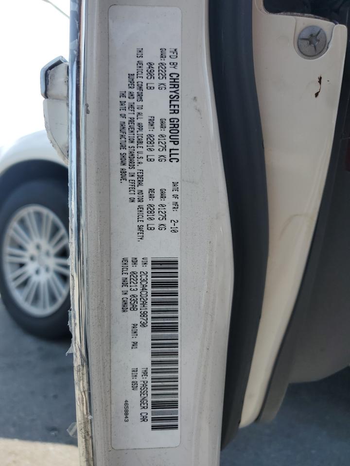 2010 Chrysler 300 Touring VIN: 2C3CA4CD2AH198730 Lot: 66353295